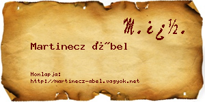 Martinecz Ábel névjegykártya