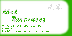 abel martinecz business card